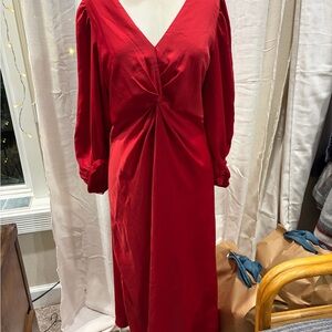 Banana Republic Red balloon Sleeve Dress